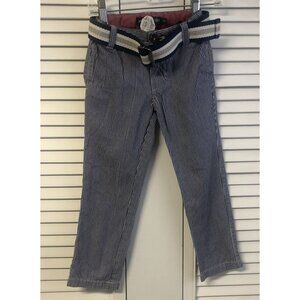 Mini Boden Size 4 Striped Pants And Belt
